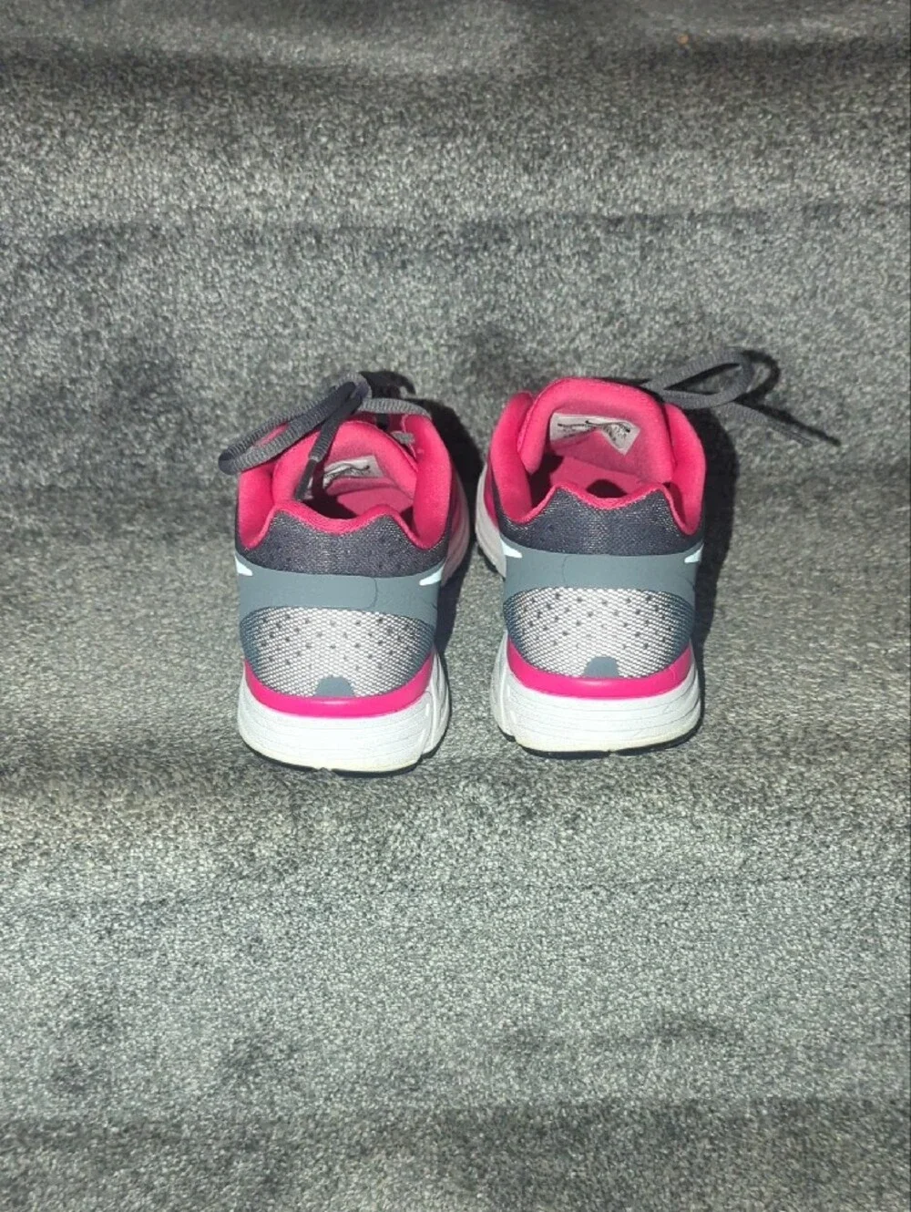 Nike Women's Bright Pink and Gray Running Sneakers